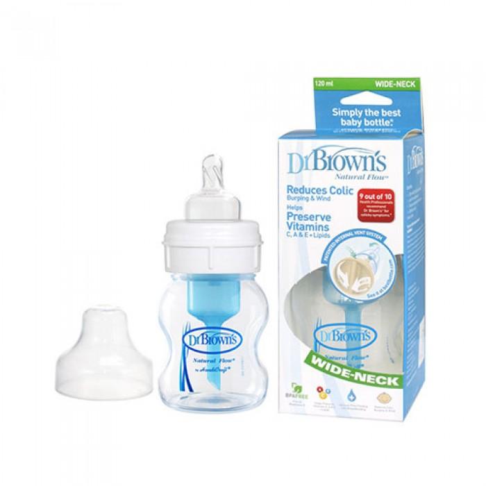 Dr Brown's Natural Flow 4oz/120ml Wide Neck Single