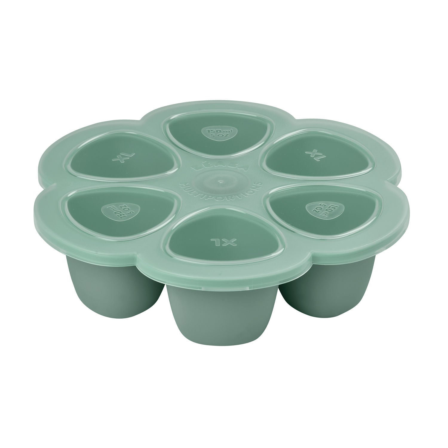 Beaba Multiportions Silicone Freezer Tray 6 x 150ml - Sage Green