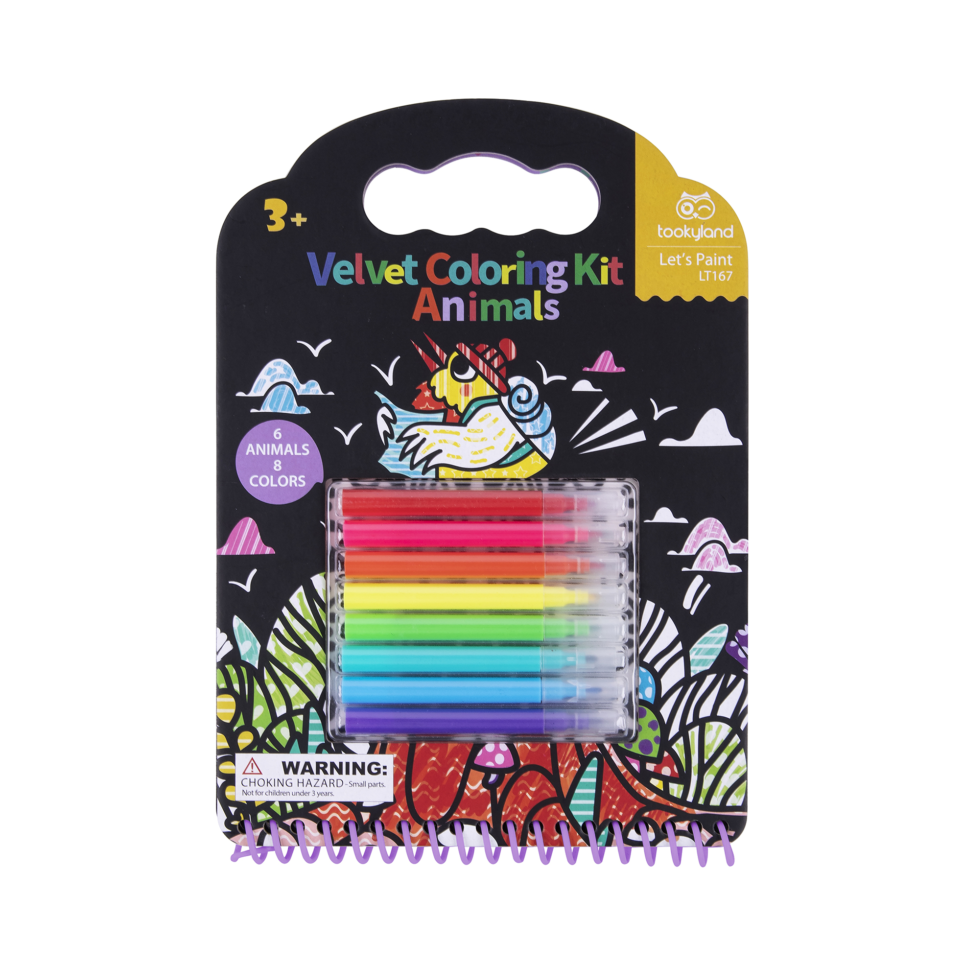 Lucky Baby Tookyland LT167 Velvet Colouring Kit (Animals)