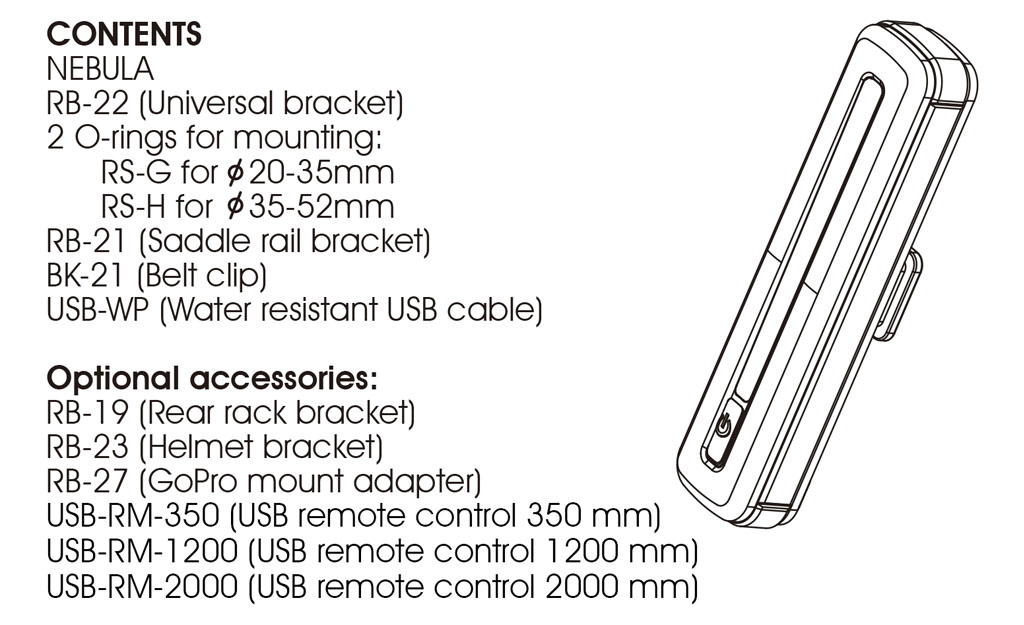 Moon Nebula Red Contents & Option Accessories