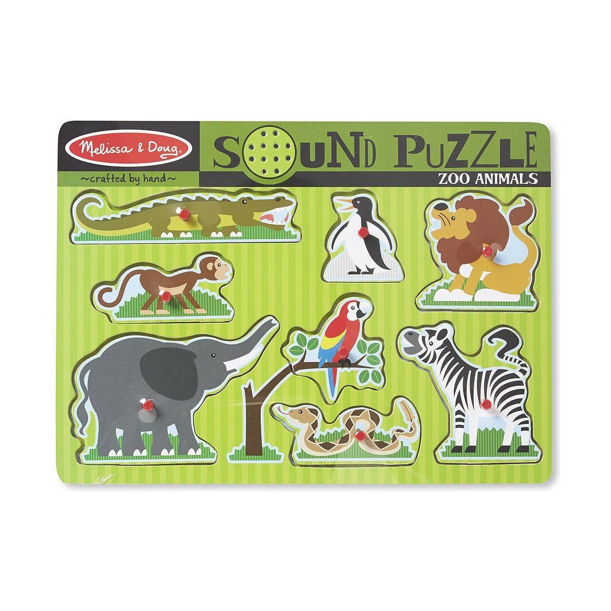 Melissa & Doug Zoo Animals Sound Puzzle - 8 Pieces