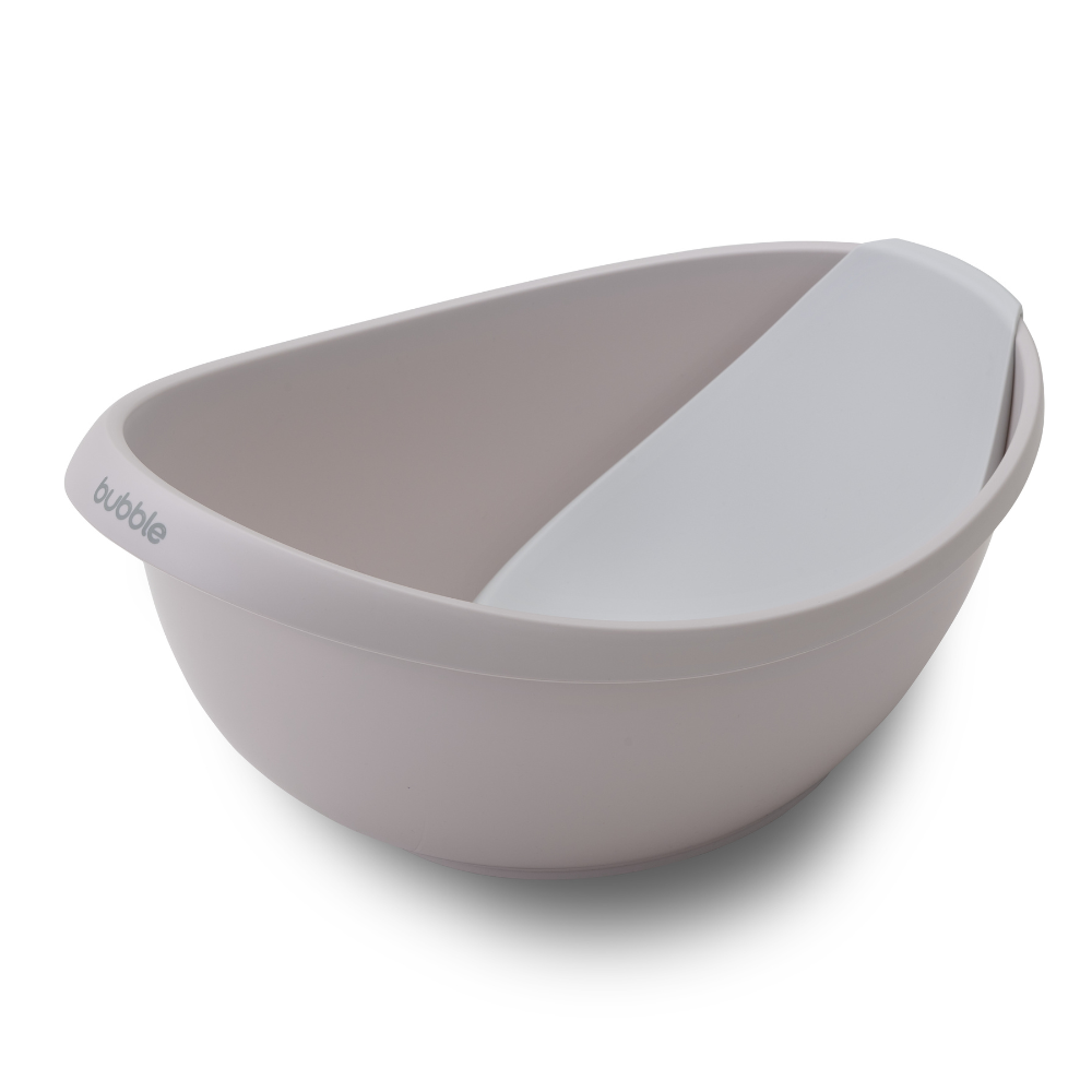 Bubble Cuddle Bath with Newborn Support Insert - Taupe