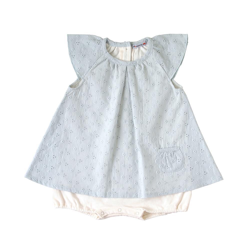 Hoppetta Layered Dress - Blue Saxophone 80 cm