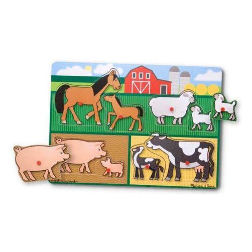 Melissa and Doug Farm Peg Puzzle - 8 Pieces