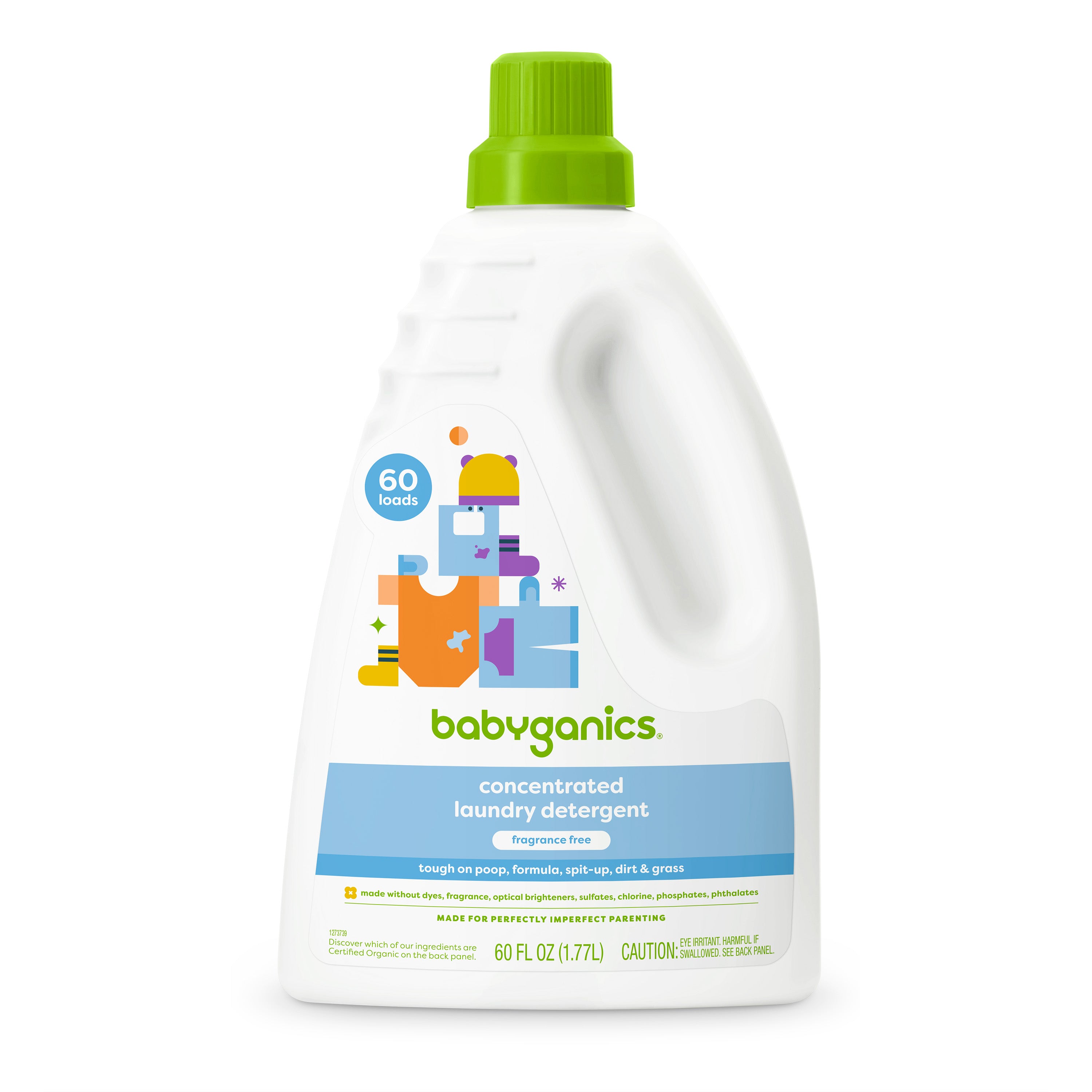 Babyganics Laundry Detergent, 1.77L, Fragrance Free