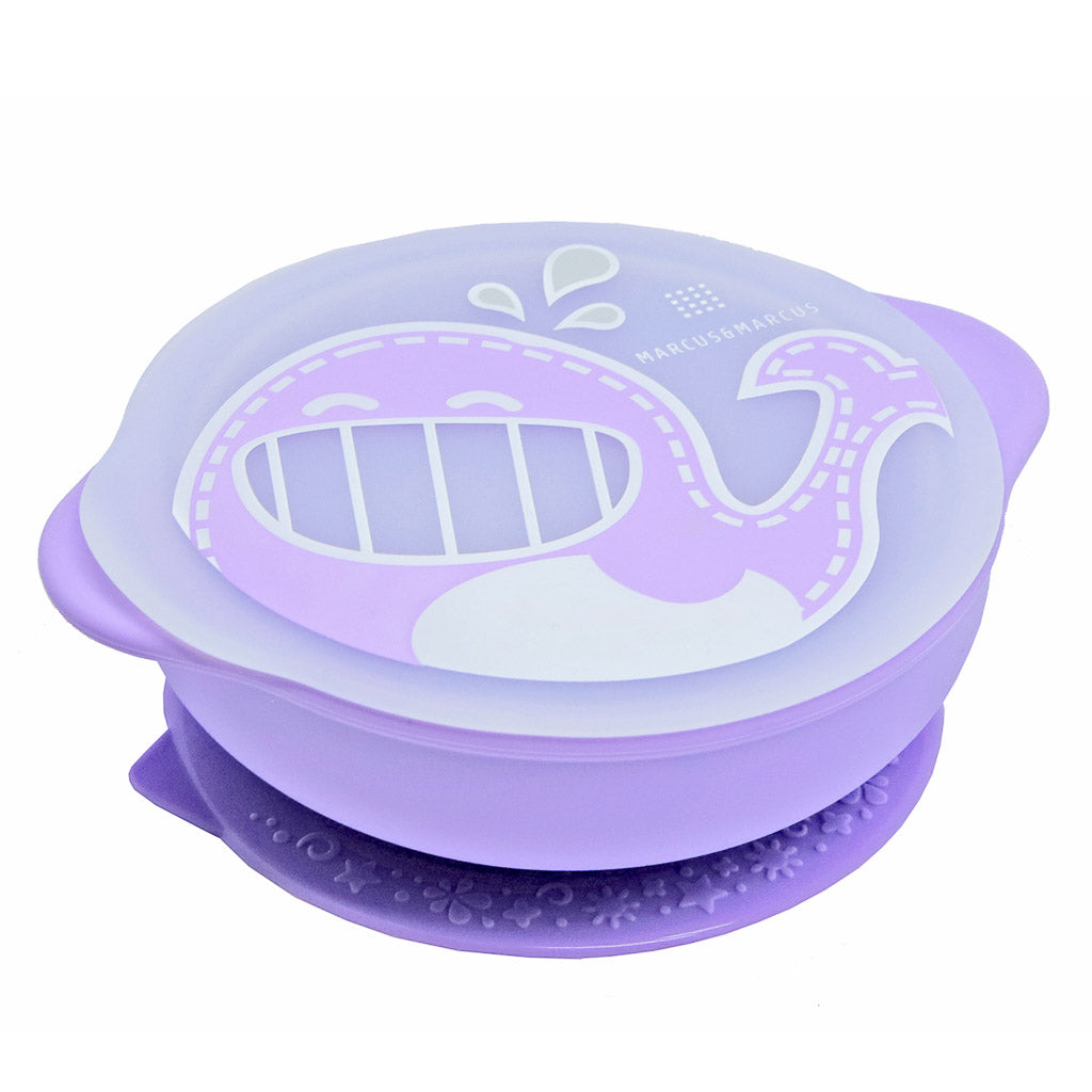 Marcus & Marcus Suction Bowl with Lid – Silicone Baby Feeding Bowl - Willo