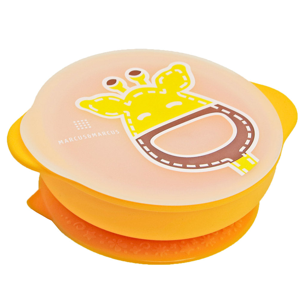 Marcus & Marcus Suction Bowl with Lid – Silicone Baby Feeding Bowl - Lola
