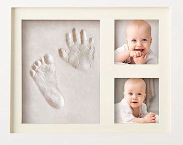 Lucky Baby 100165 Newborn Baby & Pet Photo Frame With Clay Mould Hand – 1 Clay + 2 Photo