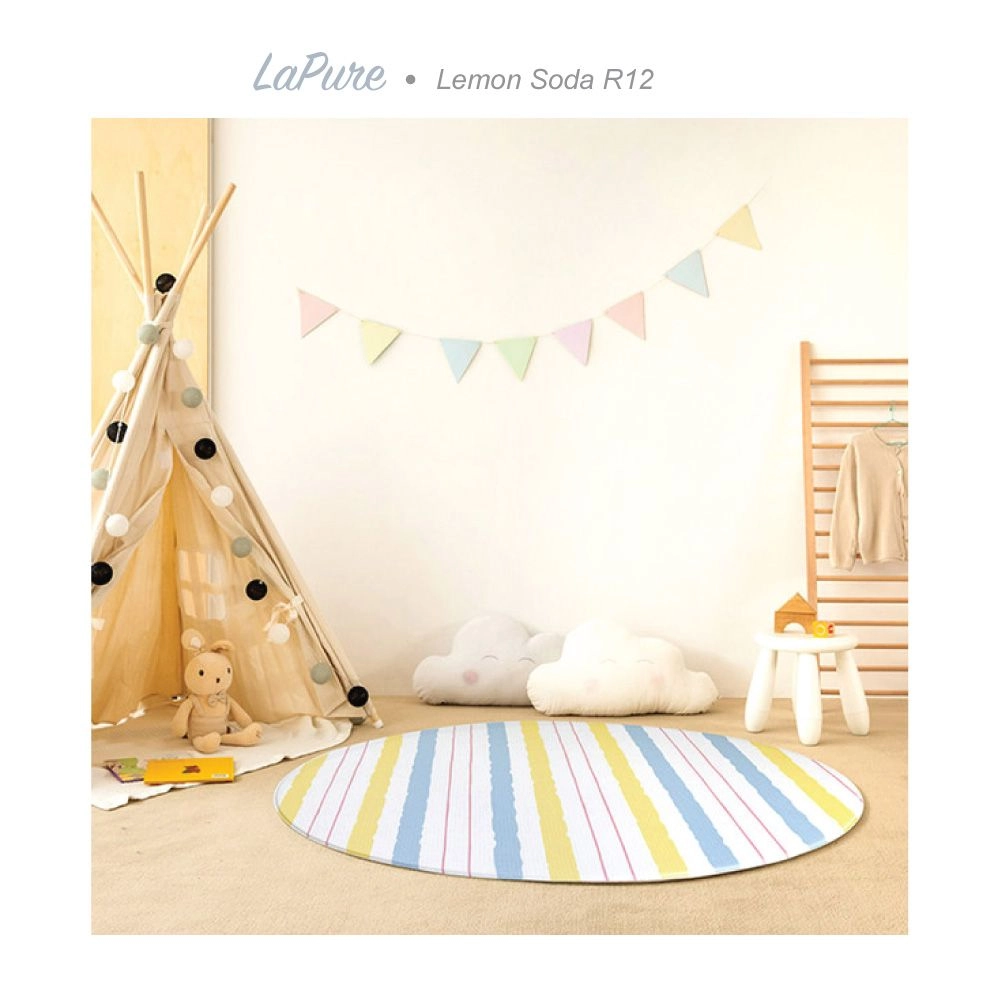Parklon LaPure Round Mat Lemon Soda Woven Ivory (R12)