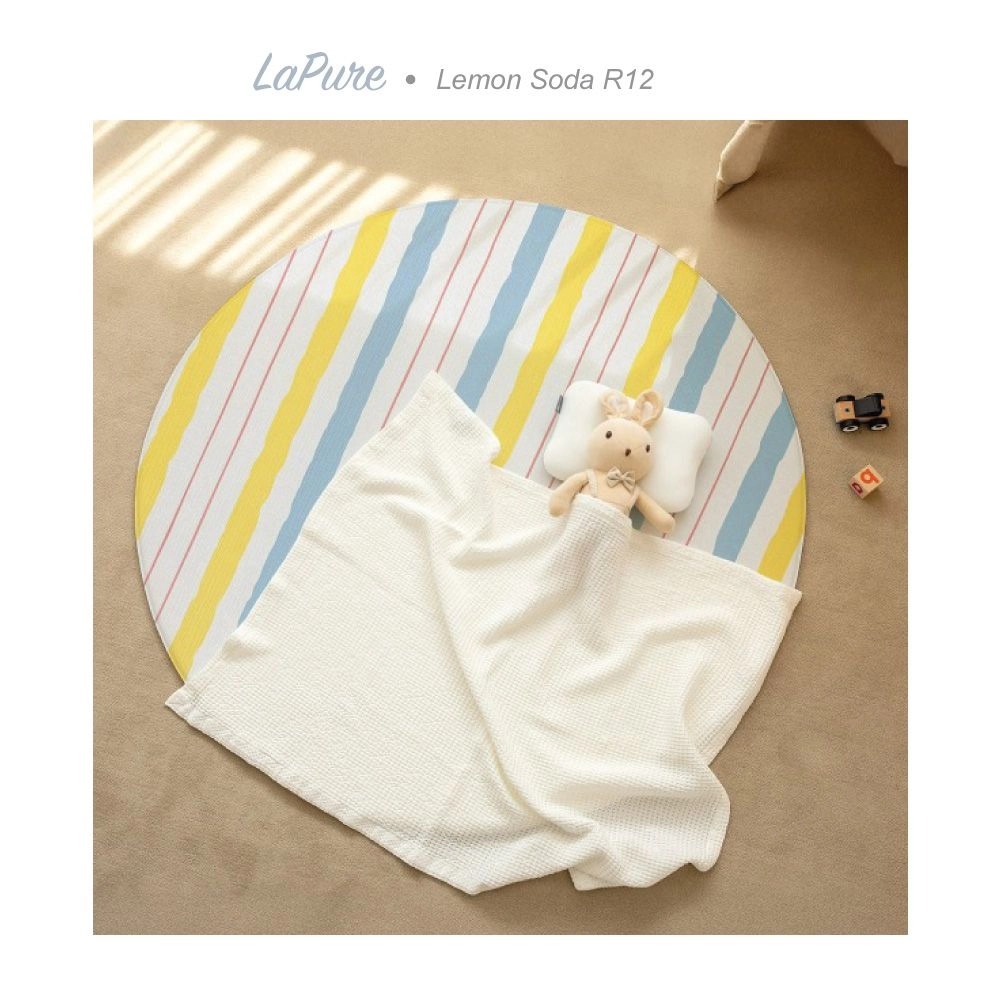 Parklon LaPure Round Mat Lemon Soda Woven Ivory (R12)