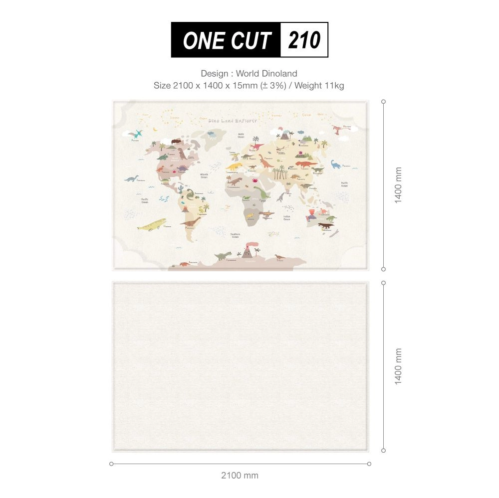 Parklon LaPure One Cut Mat World DinoLand (size OCL15) NEW