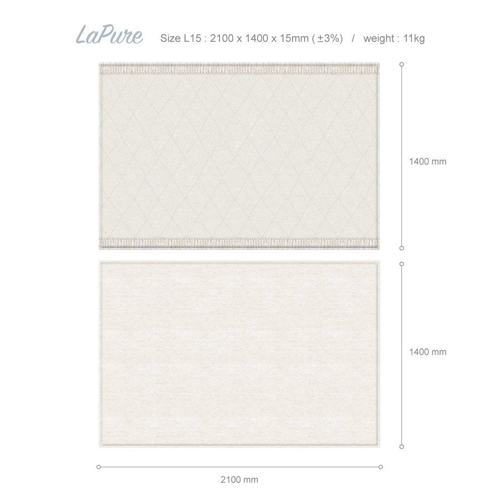 Parklon LaPure Tasslug Sage Beige (size L15) NEW