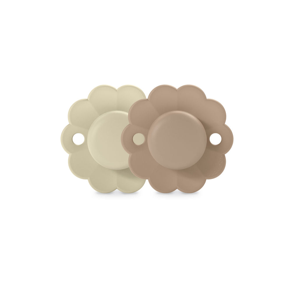 Suavinex Wonder Soother 0-6 Months 2 Pack - Whitecap Grey/Cork