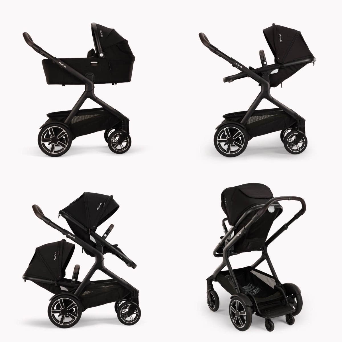 Nuna DEMI next 25+ modes — single, double, twin, carry cot and car seat