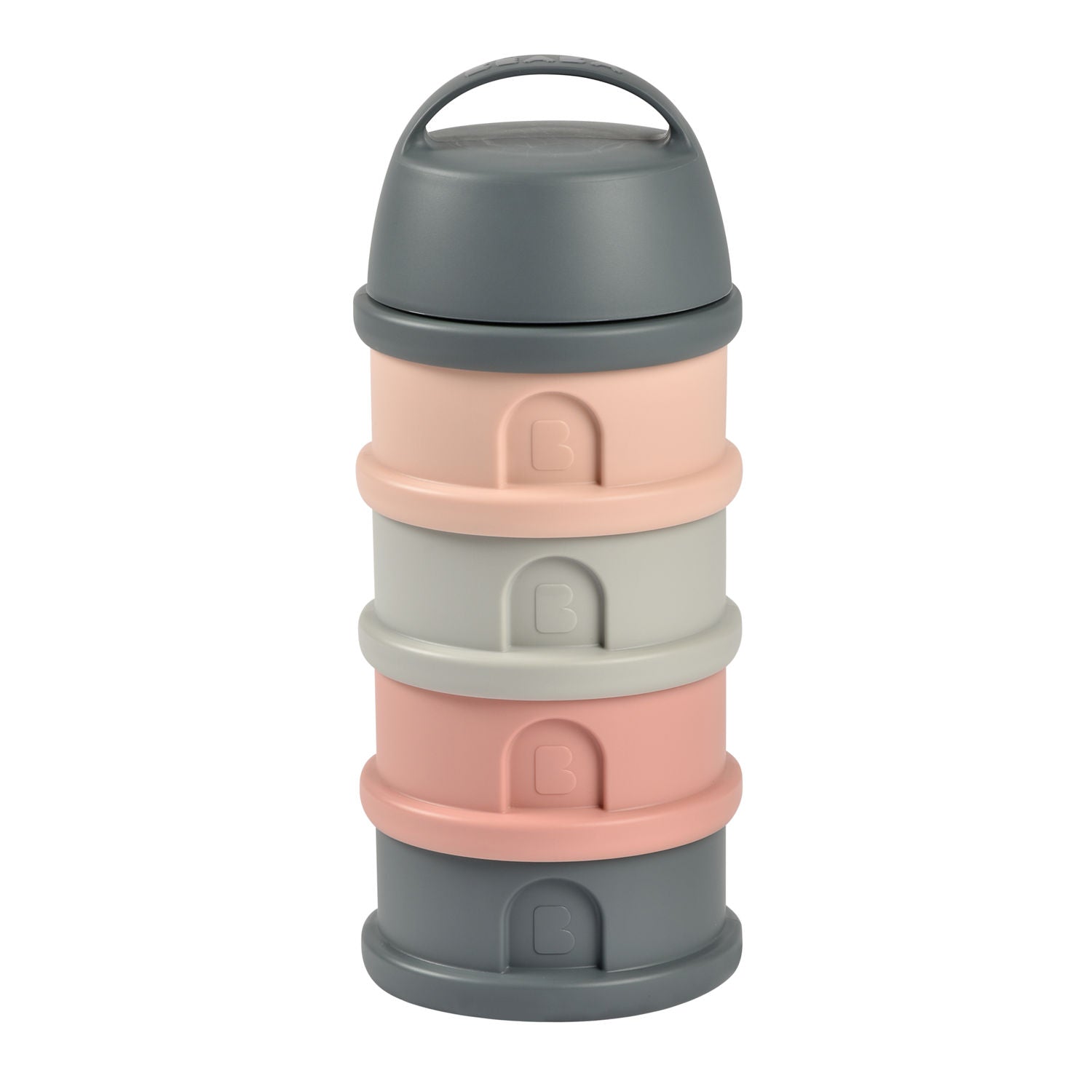 Beaba Formula and Snacks Container - Mineral Grey/Pink