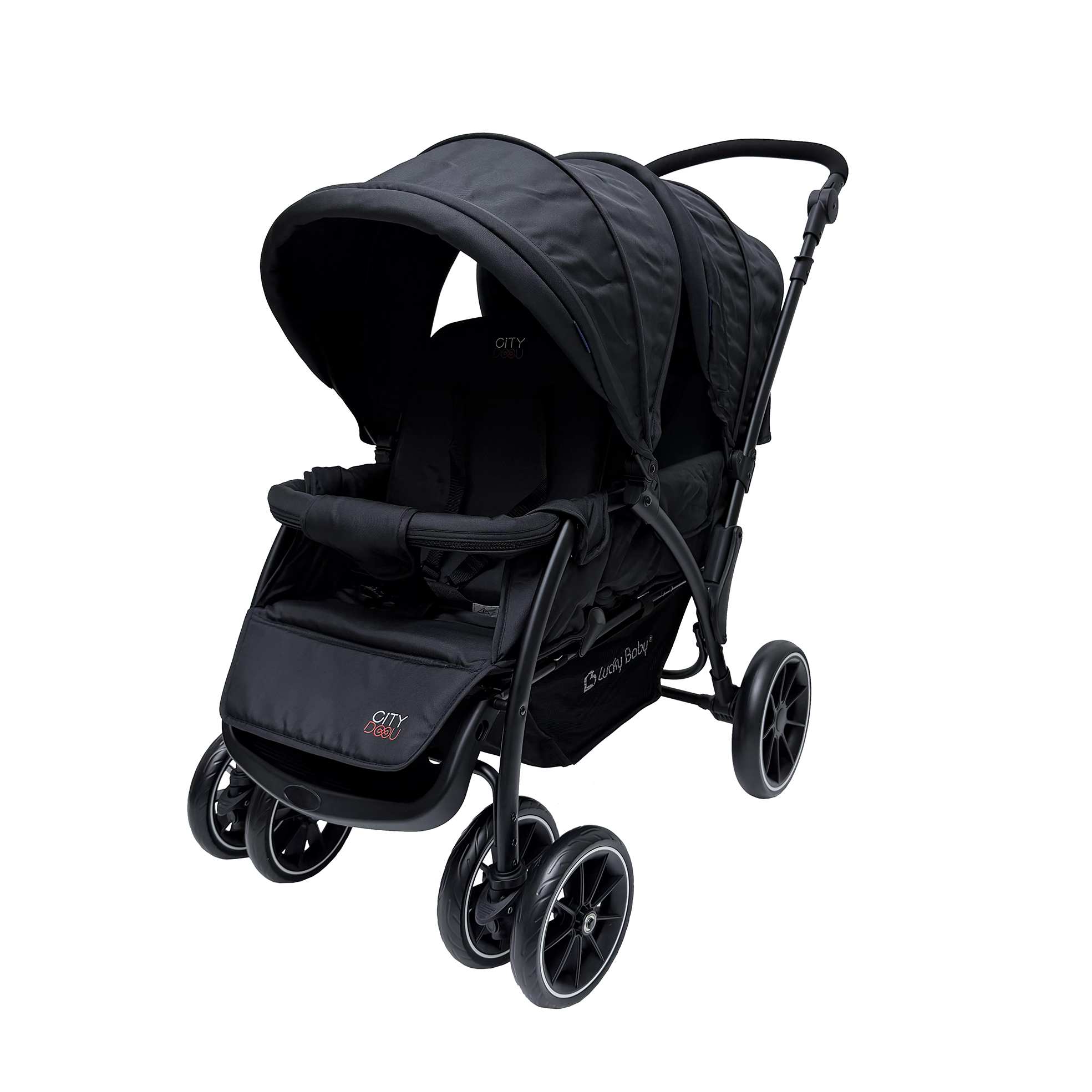Lucky Baby City Dou Plus Twin Stroller (2 Colour Option)