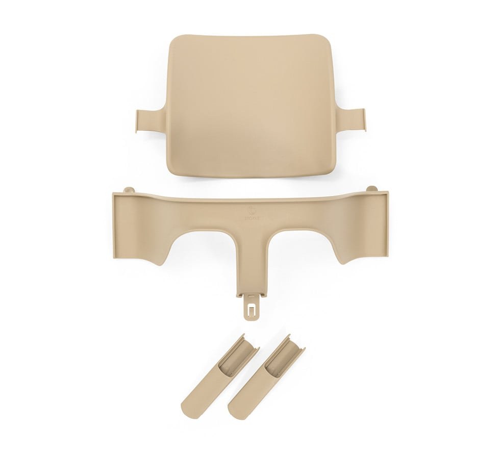What is in the box: the Baby Set backrest, the front rail and the pair of Extended Gliders