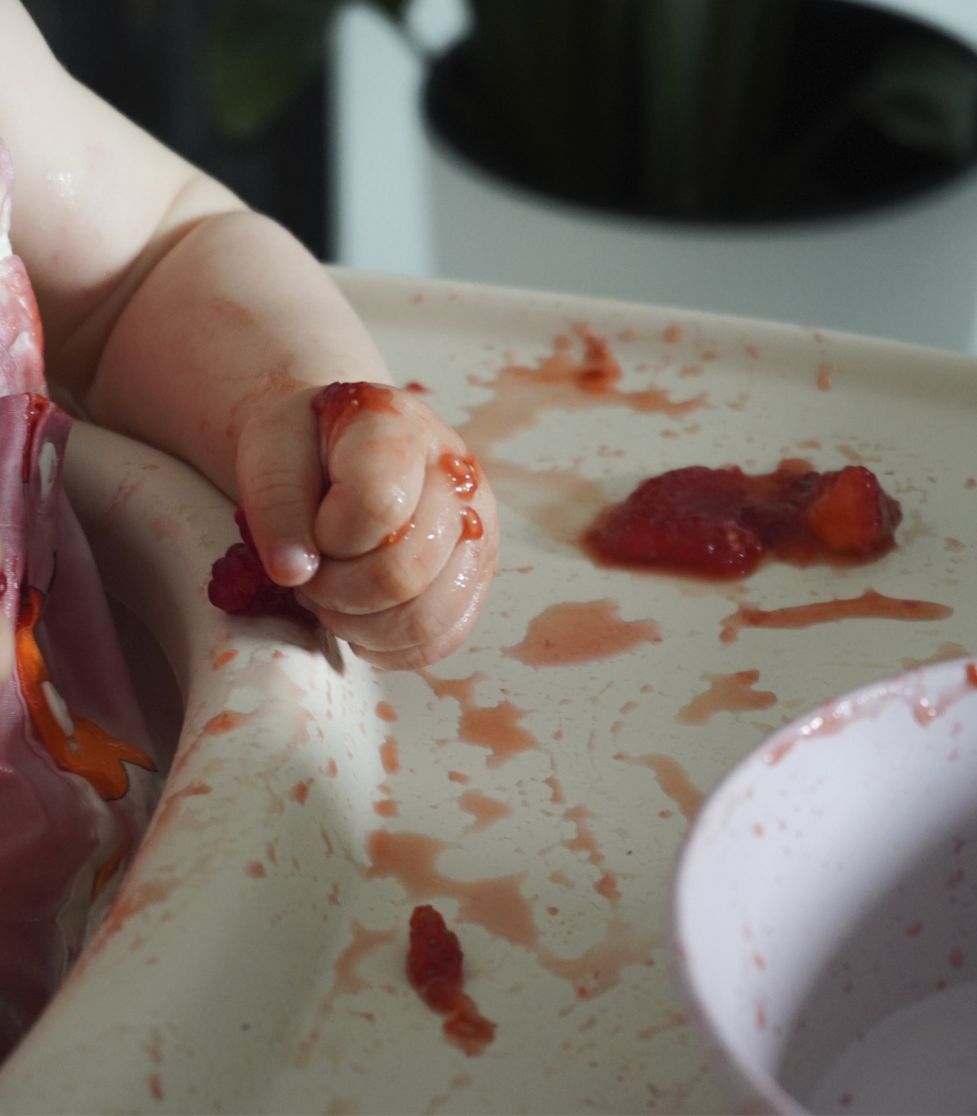 Wipe clean or send it through the dishwasher
