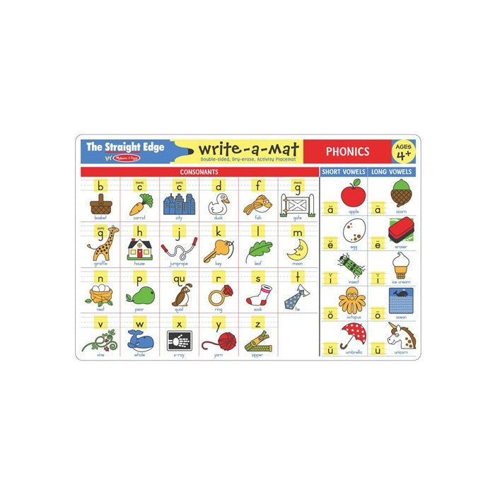 Melissa & Doug Phonics Write-a-Mat