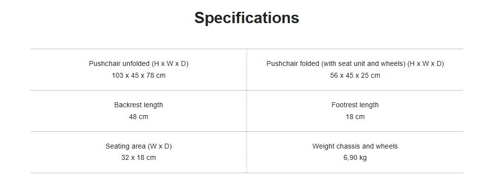 Britax Flylite full specifications