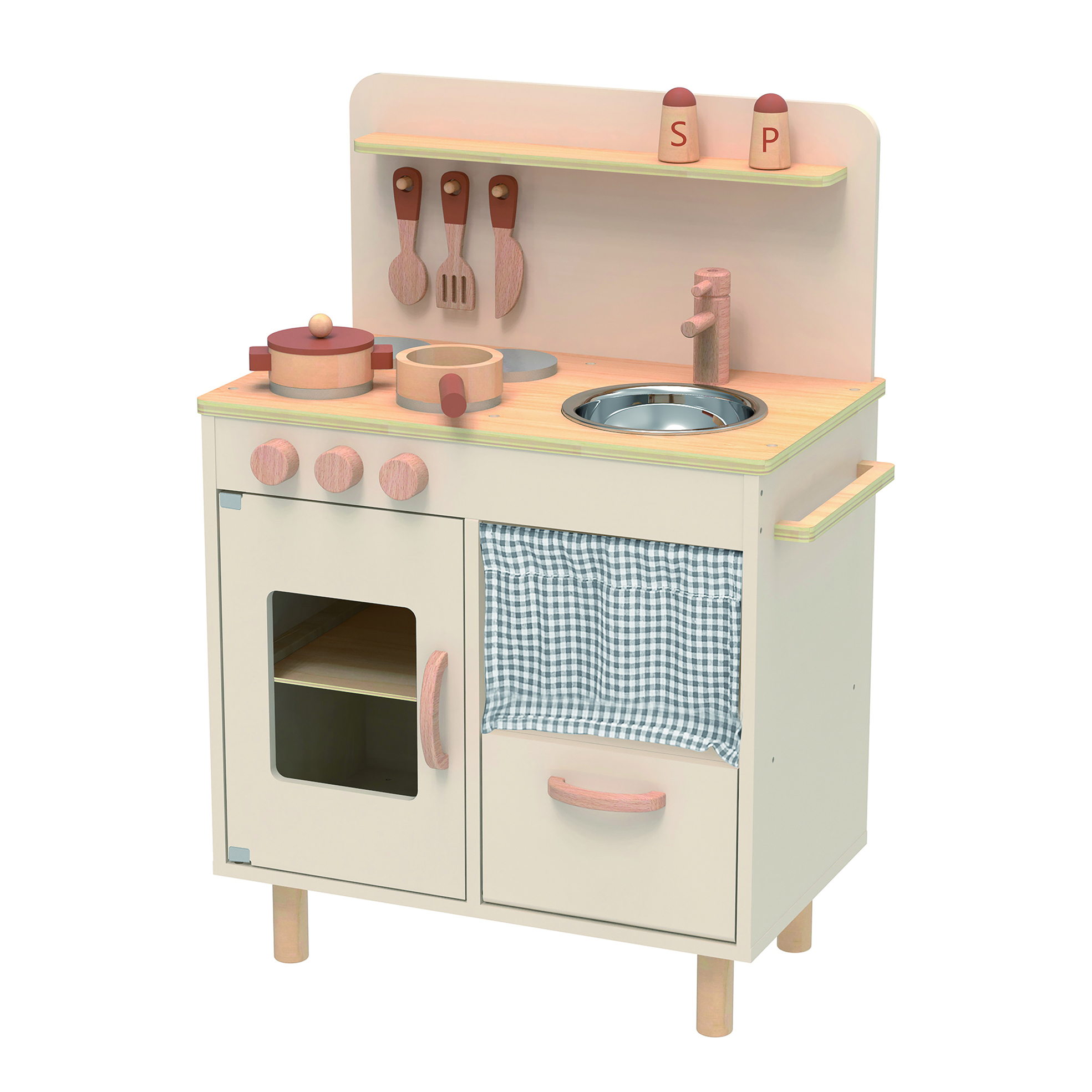 Lucky Baby Tookytoy TJ548 Wooden Kids Toys Chef Kitchen Set