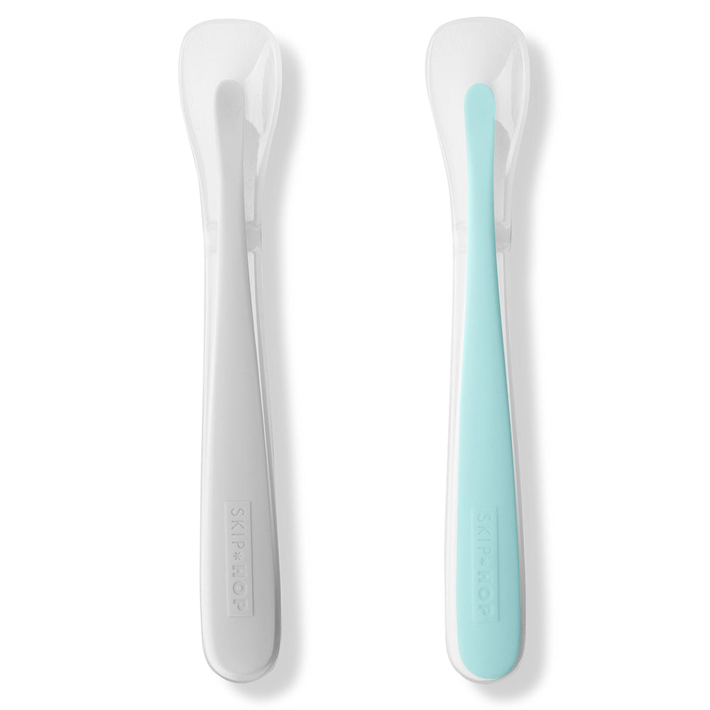 Skip Hop Easy-Feed Spoons - Grey/Soft Teal